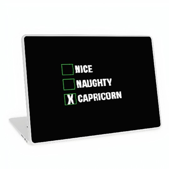 Nice Naughty Capricorn Funny Horoscopes Laptop Skins