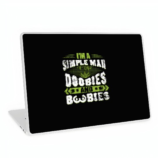 Marijuana Doobies And Boobies Smoking Pot Weed Laptop Skins