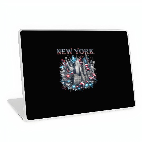 New York Christmas Spirit Laptop Skins