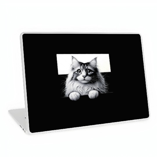 More Treats persian 1- Cute realistic cat drawing Laptop Skins