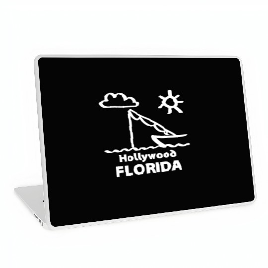 Hollywood Florida Fishing Souvenirs Gifts Vacation Laptop Skins