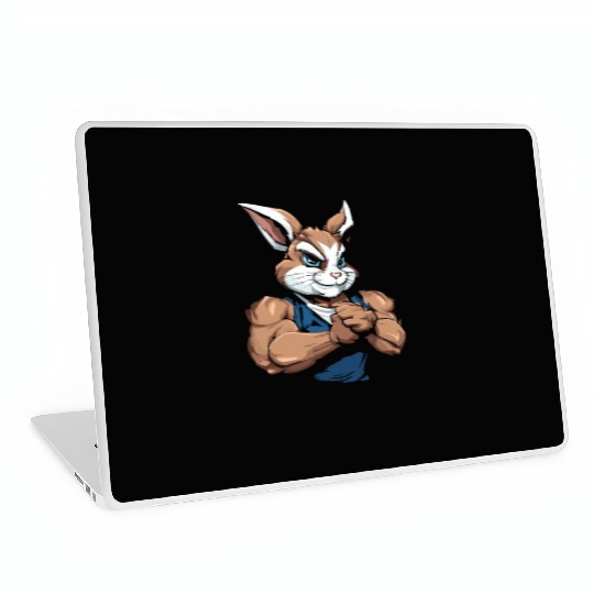 Workout Gym Rabbit Laptop Skins