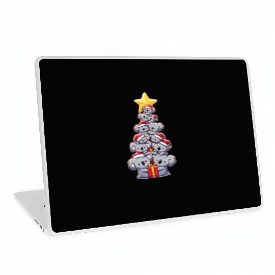 Koala Christmas Tree Merry Christmas Laptop Skins