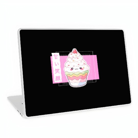 Kawaii Strawberry Cupcake Cute Pastel Japanese Aes Laptop Skins