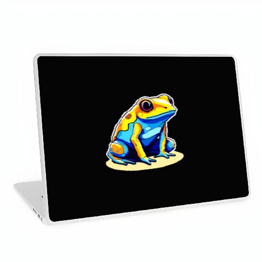 Golden Poison Frog Illustration Laptop Skins