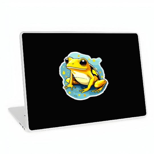 Golden Poison Frog Illustration Laptop Skins
