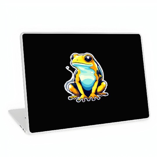 Golden Poison Frog Illustration Laptop Skins