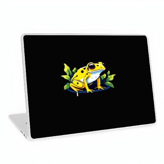Golden Poison Frog Illustration Laptop Skins