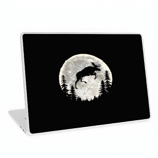 Moose Elk Moon Laptop Skins