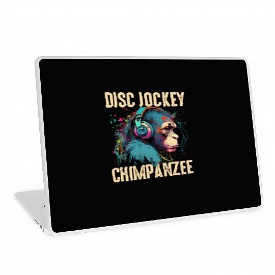 Disc Jockey Chimpanzee Laptop Skins
