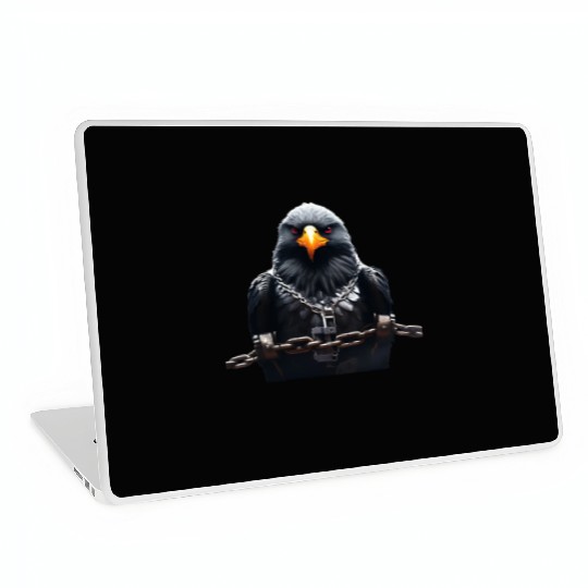 Steel & Storm: Eagle Breaks Through Bars Laptop Skins