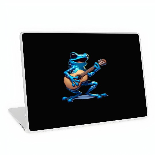 Poison dart frog guitar Laptop Skins