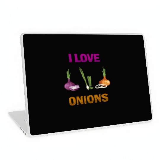 I Love Onions, For Onion and Vegetable Lovers Laptop Skins