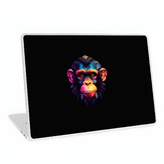 Geometric Style Chimpanzee Laptop Skins