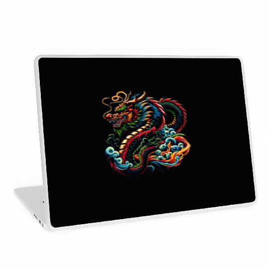 Colorful Chinese Dragon Artistic Design Laptop Skins