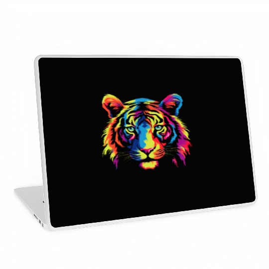 Colorful Modern Rainbow Tiger Laptop Skins