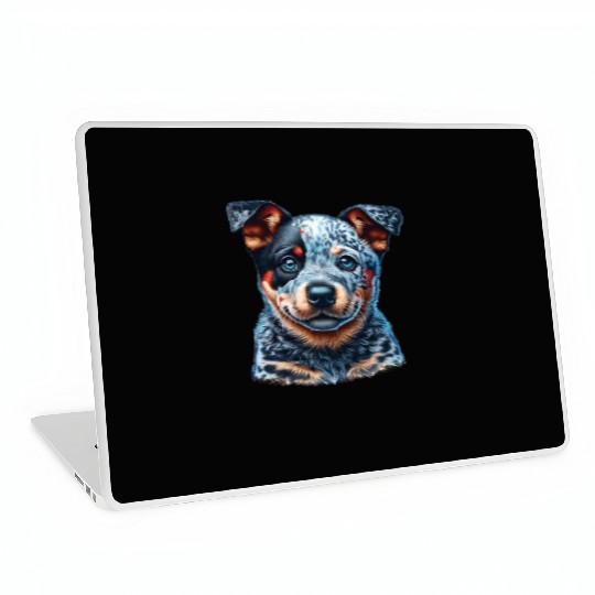 Playful Cattle Pup - Australian Cattle Dog Puppy Laptop Skins