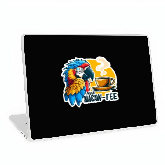 Blue Gold Macaw Macaw-Fee Coffee Lover Laptop Skins