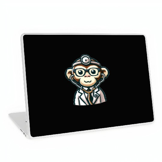 Cute Monkey Doctor Laptop Skins
