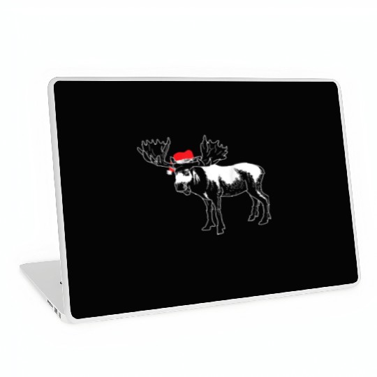 Christmas Moose X mas Deer Animal Fan Hilarious Laptop Skins