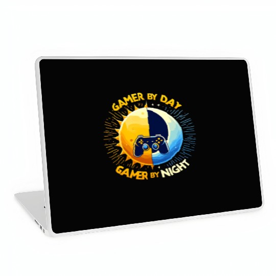 Gamer by day gamer by night Day/Night Gamer Laptop Skins