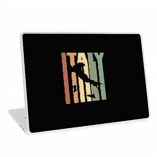 Italy Vintage Card Gift For Italians Laptop Skins