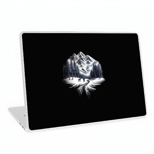 Winter is here ,snowy mountains nature Laptop Skins