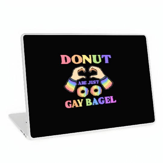 Donuts Are Just Gay Bagel LGBT Laptop Skins