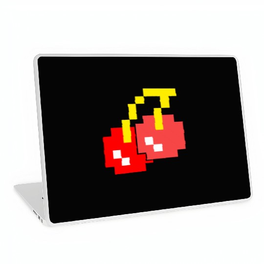 8 Bit Pixel Cherries 80s Video Game Halloween Laptop Skins
