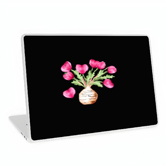 Turnip Love Bouquet Heart Flowers Valentine's Day Laptop Skins
