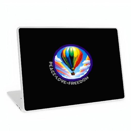 Peace Love Freedom Ballon Laptop Skins