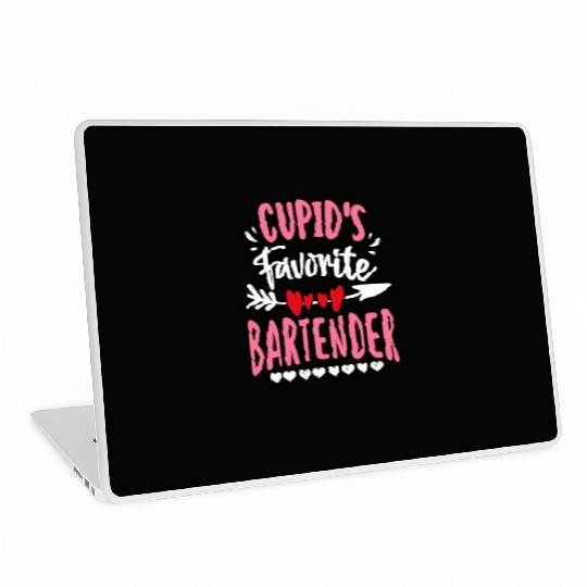 Cupid's Favorite Bartender Valentines Day Matching Laptop Skins