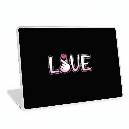 Love Korean Finger Heart K-Pop Love K-Drama Laptop Skins