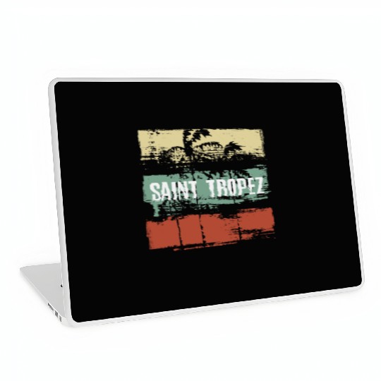 Saint Tropez Artistic Vacation Souvenir Abstract Laptop Skins