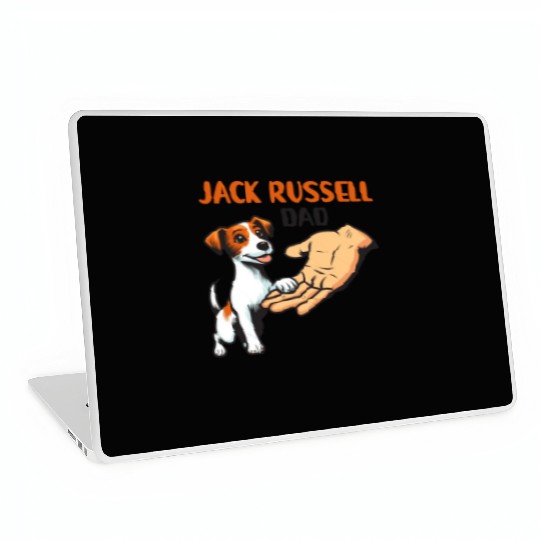 Jack Russell Terrier Dad Typography Laptop Skins