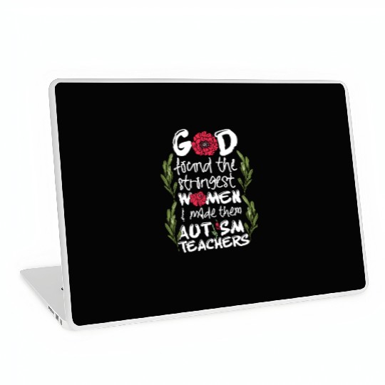 Woman Autism Teacher Laptop Skins