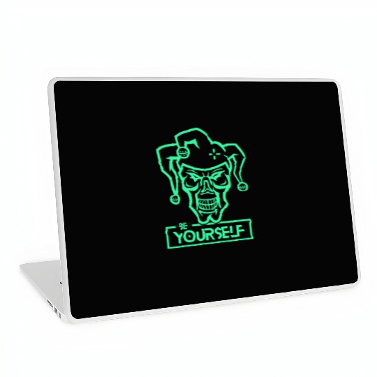 Be Yourself Crazy Joker neon Style Design Laptop Skins
