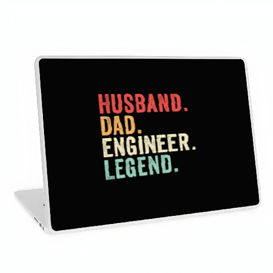 Husband Dad Engineer Legend Laptop Skins