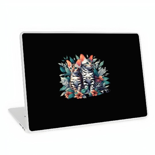 Bengal Kittens Snow Asian Cats Laptop Skins