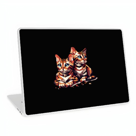 Bengal Kittens Geometric Shape Laptop Skins