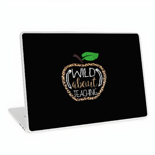 Wild About Teaching Leopard Print School Teacher Laptop Skins