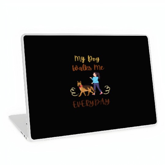 German Shepherd Dog Walking Laptop Skins