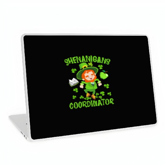 Shenanigans Coordinator Funny Teacher St Patrick Laptop Skins