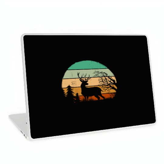 Serene Deer Twilight Forest Silhouette Laptop Skins