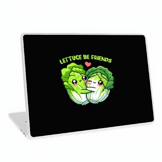Lettuce Be Friends | Vegan Food Laptop Skins
