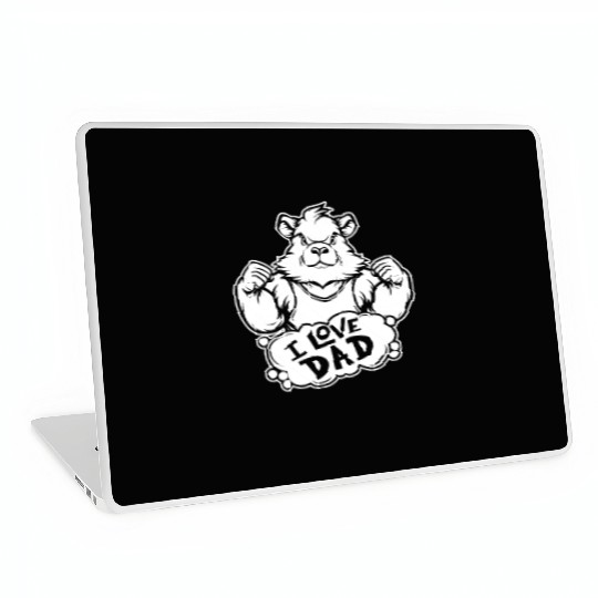 Guinea Pig Cavy I Love Dad Laptop Skins