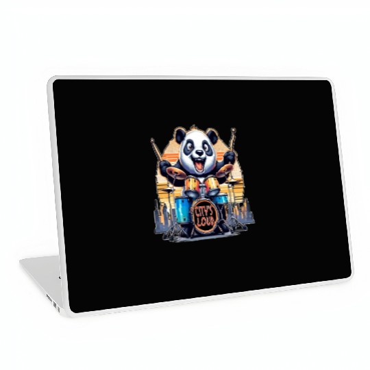Citys Loud, Urban Beat Panda Drummer Laptop Skins