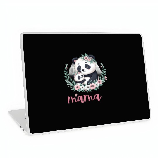 Panda Lover I Mama Panda And Cub Mother's Day Laptop Skins