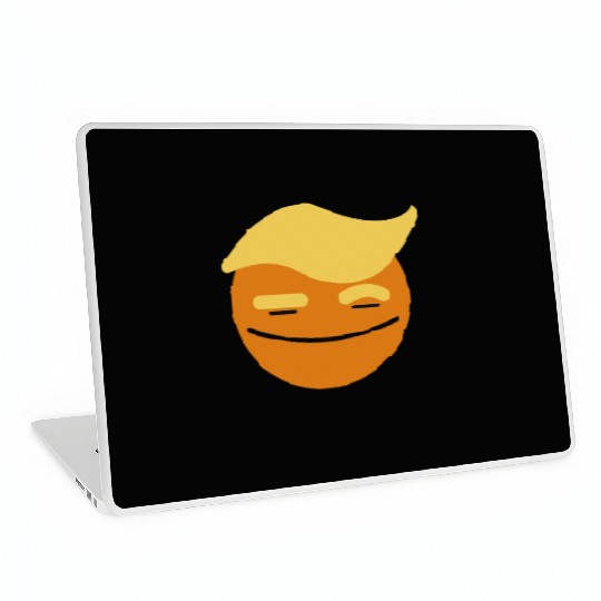 Support Donald J. Trump. Orange Trump Smile Face. Laptop Skins