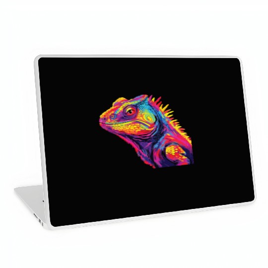 Watercolor Colorful Chameleon Colorful Animals Laptop Skins
